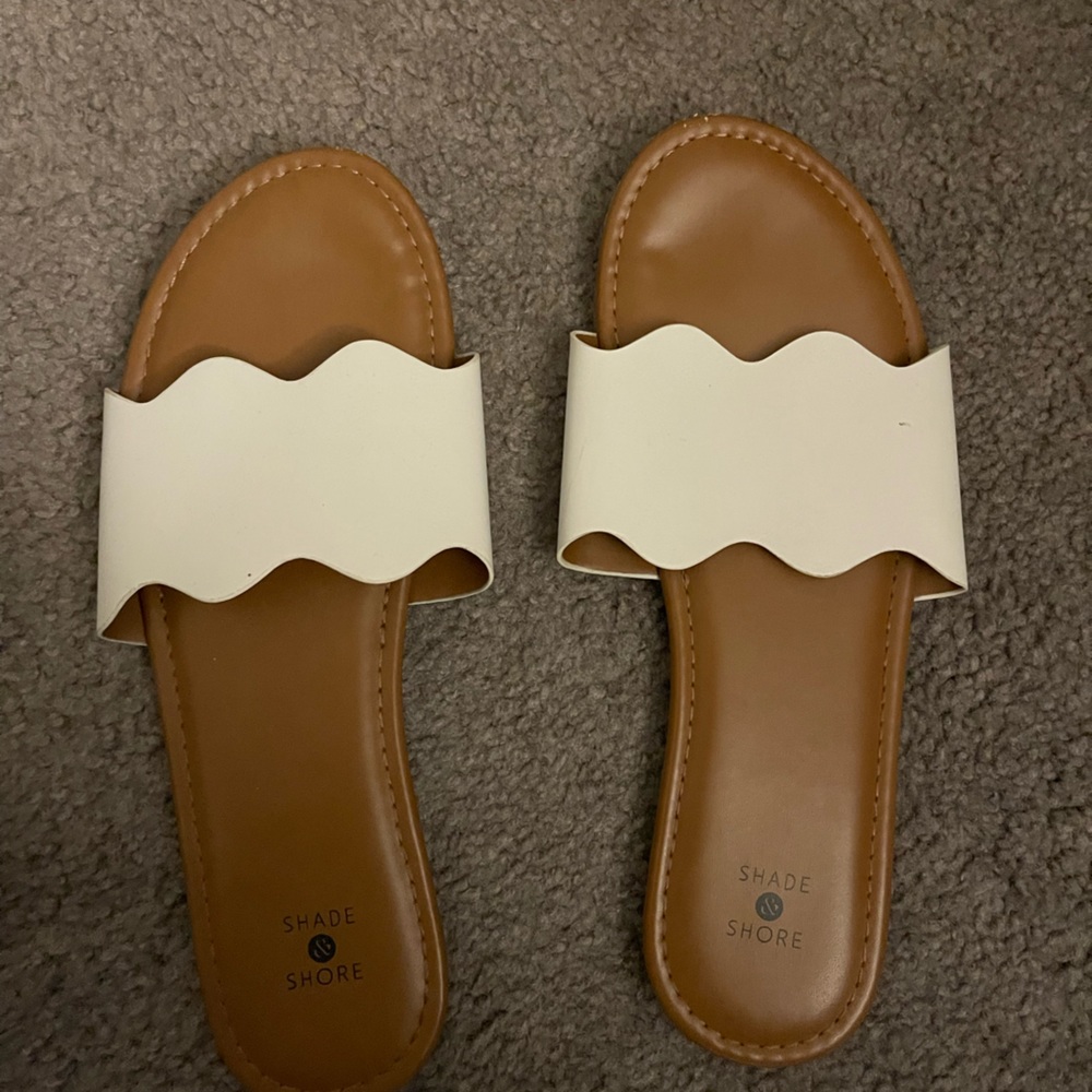 White sandals